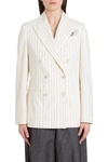 BRUNELLO CUCINELLI STRIPED BLAZER,11399640