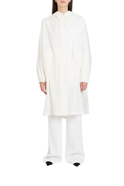 Jil Sander Parka With Rear Logo In White