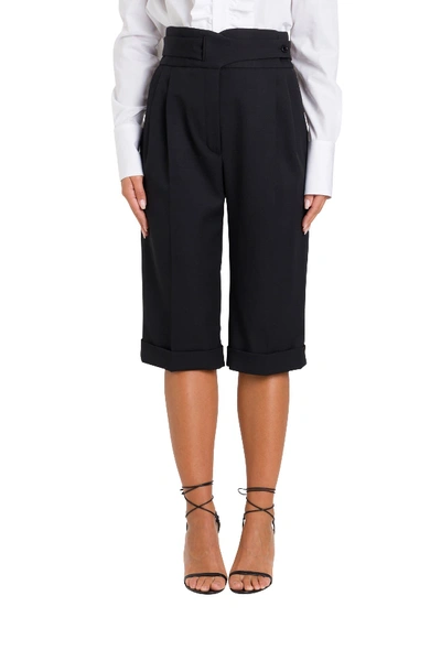 Saint Laurent Tailored Capri Trousers In Black