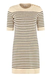 CELINE STRIPED KNIT DRESS,11427185