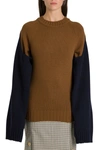 EUDON CHOI FINI SWEATER WITH DOUBLE SLEEVE,11426965