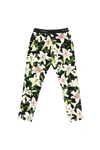 DOLCE & GABBANA LEGGINGS WITH LILIES PRINT,11426895