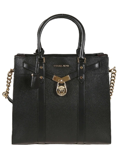 Michael Michael Kors Michael Kors Chain Logo Tote In Nero.