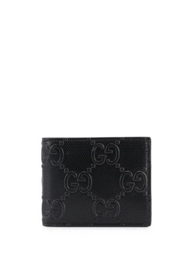 Gucci Gg Embossed Wallet In Black