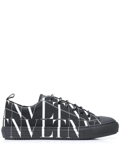 Valentino Garavani Black Canvas Vltn Times Giggies Sneakers