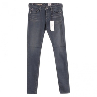 Pre-owned Ag Blue Cotton - Elasthane Jeans