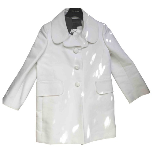 Pre-Owned Louis Vuitton White Cotton Coat | ModeSens