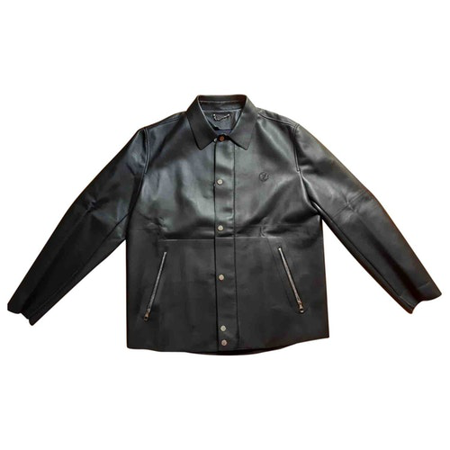 Pre-Owned Louis Vuitton Black Leather Jacket | ModeSens