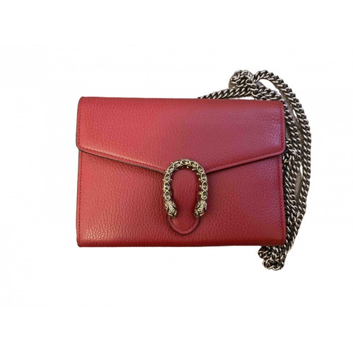 Pre-Owned Gucci Dionysus Red Leather Handbag | ModeSens