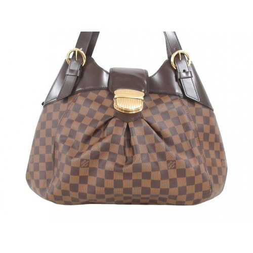 Pre-Owned Louis Vuitton Sistina Brown Cloth Handbag | ModeSens