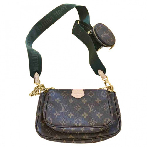 Pre-Owned Louis Vuitton Multi Pochette Accessoires Khaki Cloth Handbag | ModeSens