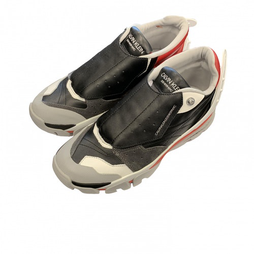 calvin klein 205w39nyc silver cander trainers