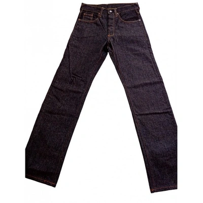 Pre-owned Evisu Blue Cotton - Elasthane Jeans