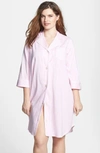 Ralph Lauren Knit Jersey Sleep Shirt In Lagoon Pink/ White Stripe