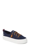 Sperry Crest Vibe Sneakers - Solid - Navy Blue - 9 1/2 M - 100% Cotton Talbots