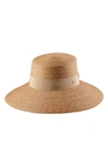 HELEN KAMINSKI WIDE BRIM RAFFIA HAT,ARMADA