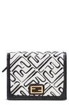 FENDI X JOSHUA VIDES SMALL BAGUETTE FF LOGO LEATHER WALLET,8M0420-AD62