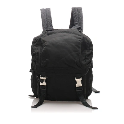 Prada Tessuto Backpack In Black