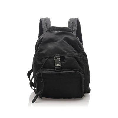 Prada Tessuto Backpack In Black
