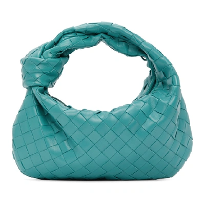 Bottega Veneta Blue Intrecciato Mini Bv Jodie Bag In 3608 Linole