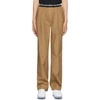 ALEXANDER WANG T TAN PULL-ON PLEATED LOUNGE PANTS