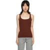Totême Brown Urda Tank Top In 899 Dark Br