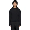 Alexander Wang T Essential Terry Crew Sweatshirt W/ Puff Paint Logo In Black