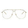 GUCCI GOLD OVERSIZED PILOT GLASSES