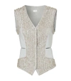 BURBERRY CRYSTAL-EMBELLISHED WAISTCOAT,15304501