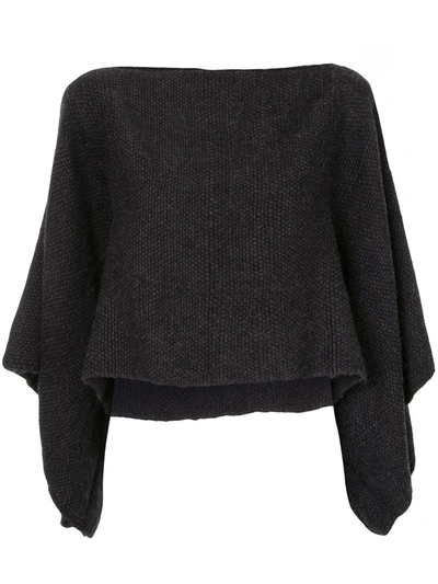 Voz Lineas Cropped Jumper In Black