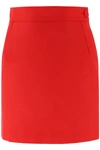Attico High-waisted Mini Skirt In Red