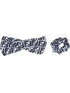 FENDI X JOSHUA VIDES FF MOTIF HEADBAND AND SCRUNCHIE SET