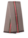 GUCCI GUCCI GG JACQUARD KNITTED SCARF