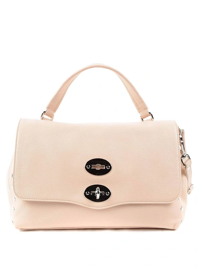 Zanellato Bag Postina Daily S Model In Pink Grained Leather In Nude And Neutrals