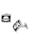 David Donahue Sterling Silver Cuff Links In Black