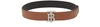 Burberry Reversible Monogram Motif Leather Belt In Malt Brown Black