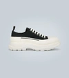 Alexander Mcqueen Alexander Mc Queen Black/white Tread Slick Shoes In Black