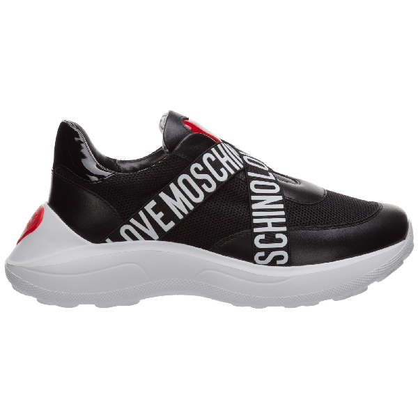 black leather trainers womens sale