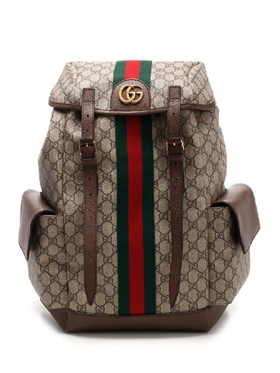 Gucci Ophidia Medium Gg Supreme Canvas Backpack In Multicolour