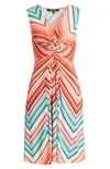 ILSE JACOBSEN CHEVRON TWIST FRONT SLEEVELESS DRESS,NICE 7009TIK