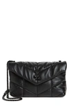 SAINT LAURENT TOY LOULOU PUFFER QUILTED LEATHER CROSSBODY BAG,6203331UQ08