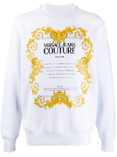 VERSACE JEANS COUTURE LOGO-PRINT SWEATSHIRT