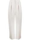 BRUNELLO CUCINELLI ULTRA HIGH-WAISTED STRAIGHT LEG TROUSERS