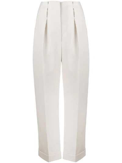 Brunello Cucinelli Ultra High-waisted Straight Leg Trousers In Neutrals