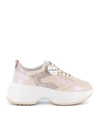 HOGAN MAXI I ACTIVE LEATHER SNEAKERS IN PINK