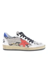 GOLDEN GOOSE BALL STAR REPTILE PRINT SNEAKERS,G36WS592.A37