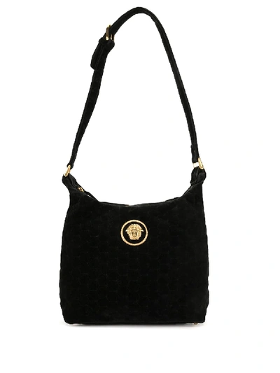 Pre-owned Versace 1990s Medusa Shoulder Bag In Black