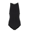 GUCCI SQUARE G CRYSTAL-EMBELLISHED SWIMSUIT,P00496720