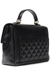 LOVE MOSCHINO EMBELLISHED QUILTED FAUX LEATHER TOTE,3074457345622599058