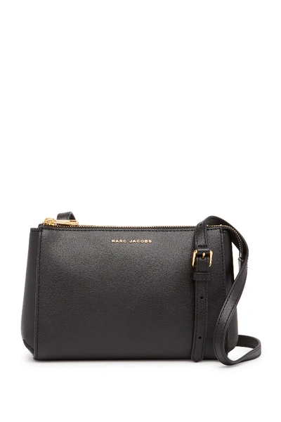 Marc Jacobs Women's Mini Commuter Coated Leather Crossbody Bag In Black